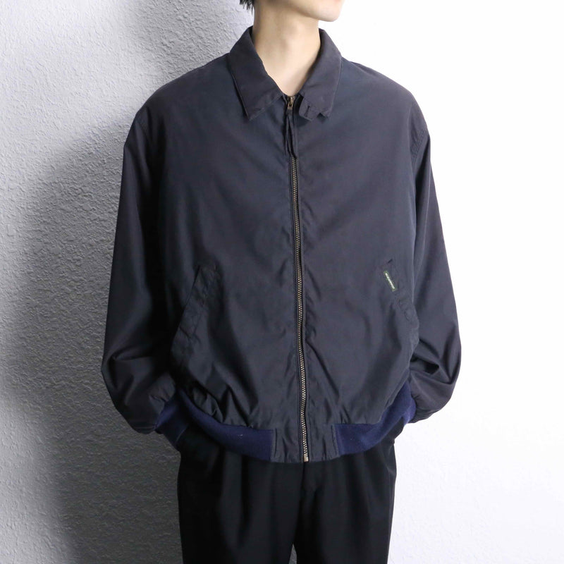 1990's black nylon zip up jacket