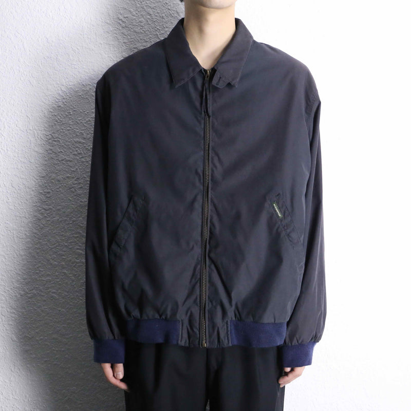 1990's black nylon zip up jacket