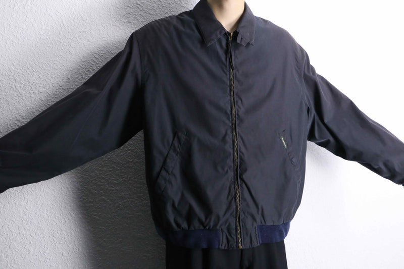 1990's black nylon zip up jacket