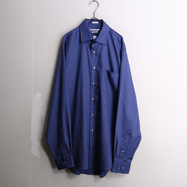 "van heusen" shiny blue dress  shirt