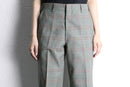 70’s check poly flare pants
