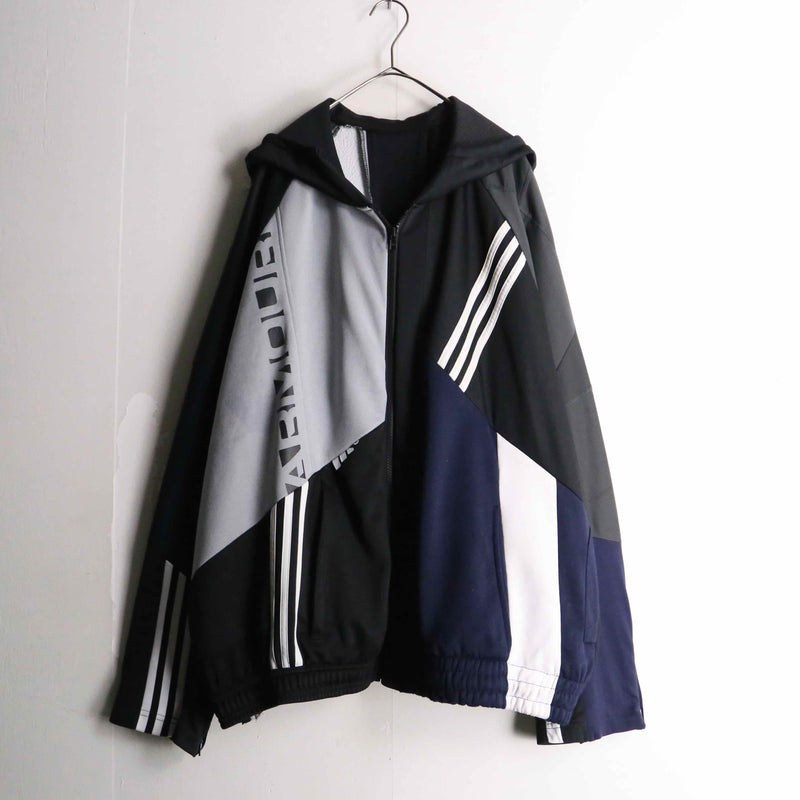 remake "再構築" cool tone hooded track jacket