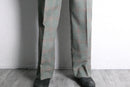 70’s check poly flare pants