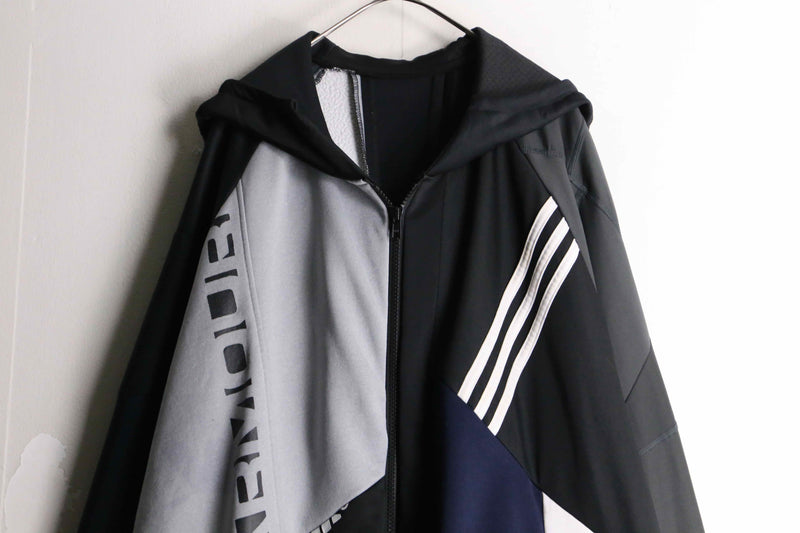 remake "再構築" cool tone hooded track jacket