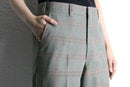 70’s check poly flare pants