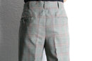 70’s check poly flare pants
