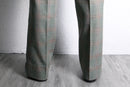 70’s check poly flare pants
