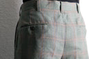 70’s check poly flare pants