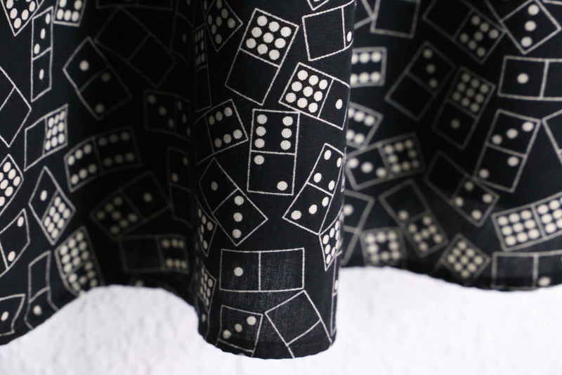 "PERRY ELLIS" total dice pattern rayon shirt