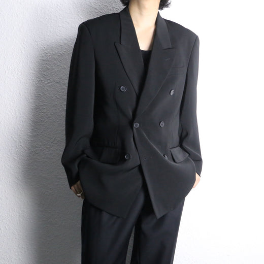 black double breasted tailored jacket