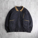 black leather switch bomber jacket