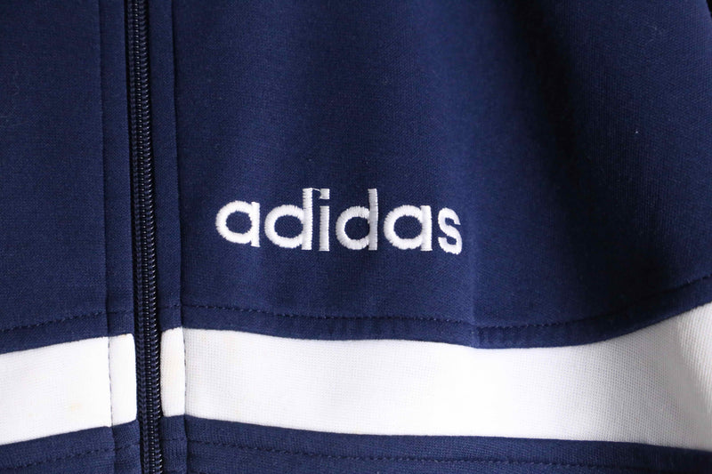 90's "adidas" navy three stripe design track jacket