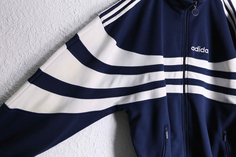 90's "adidas" navy three stripe design track jacket