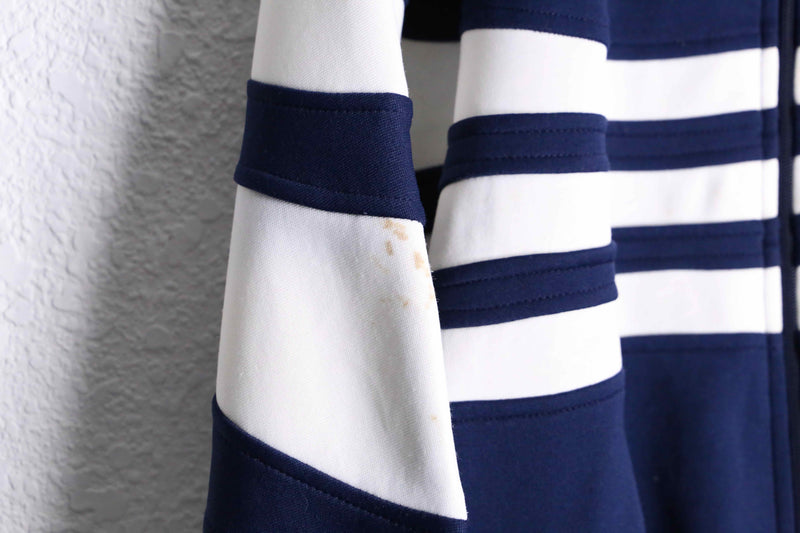 90's "adidas" navy three stripe design track jacket