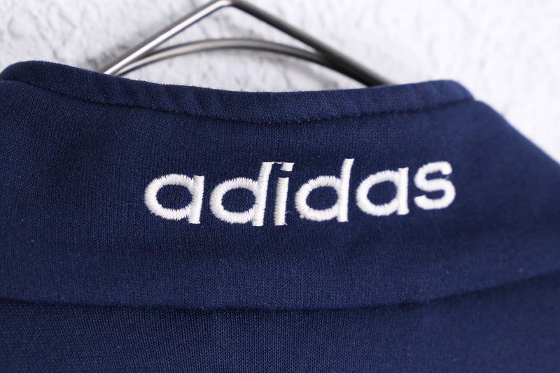 90's "adidas" navy three stripe design track jacket