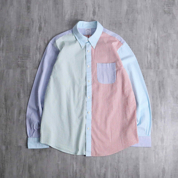 “Brooks Brothers” light color seersucker shirt