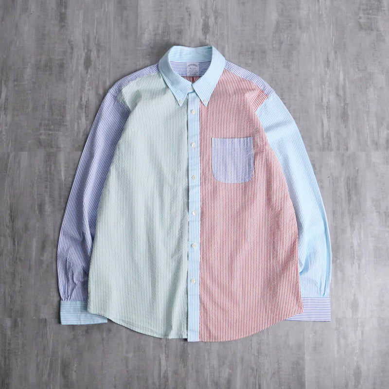 “Brooks Brothers” light color seersucker shirt