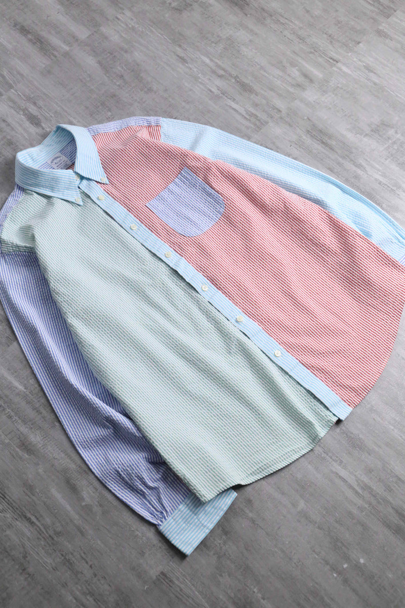 “Brooks Brothers” light color seersucker shirt