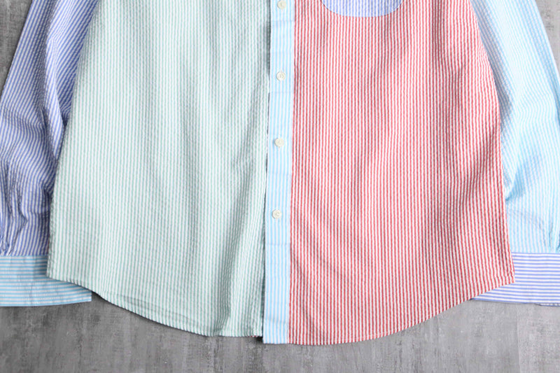 “Brooks Brothers” light color seersucker shirt