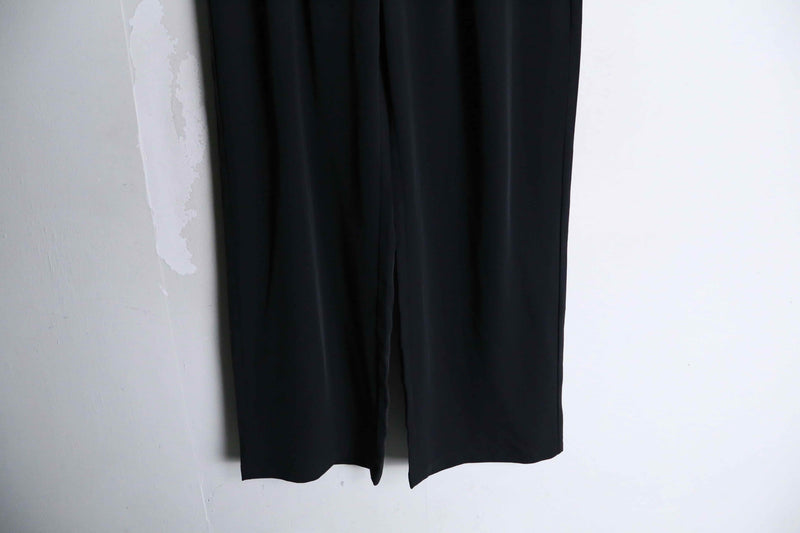 black color 2tuck wide slacks