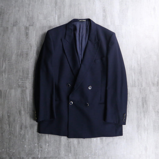 "MANI" double breast navy blazer.