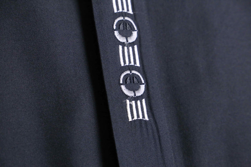 black embroidery design rayon shirt