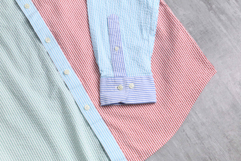 “Brooks Brothers” light color seersucker shirt