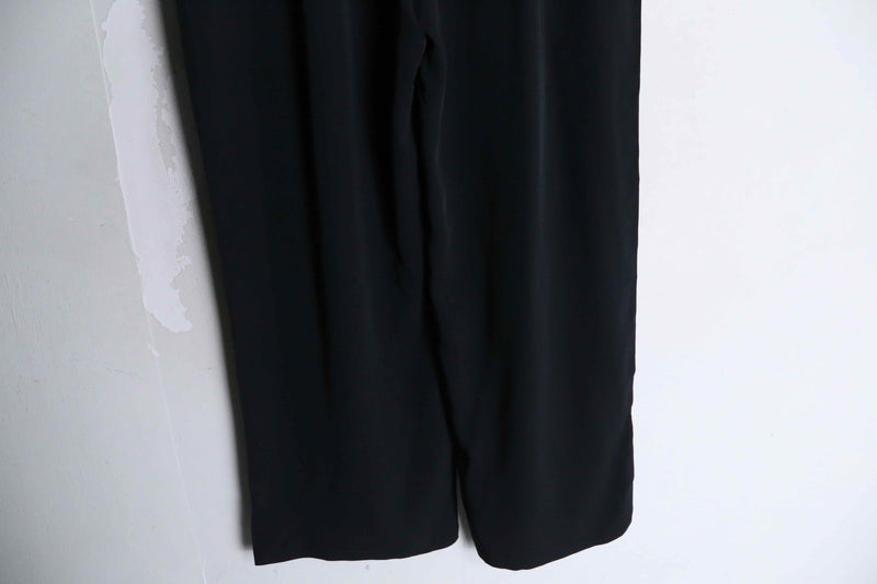 black color 2tuck wide slacks