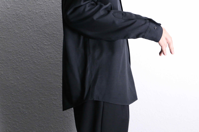 black embroidery design rayon shirt