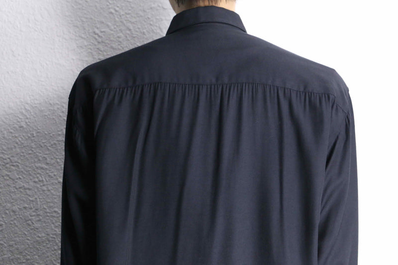 black embroidery design rayon shirt