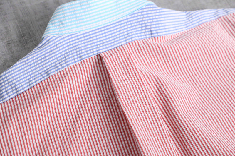 “Brooks Brothers” light color seersucker shirt