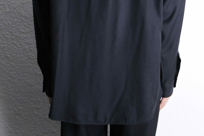 black embroidery design rayon shirt