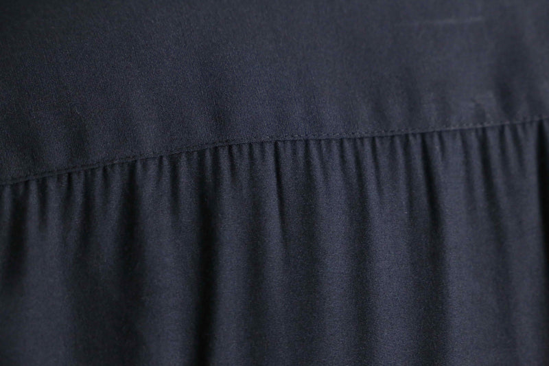 black embroidery design rayon shirt