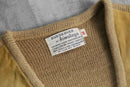 60’s knit × suede switch design V-neck knit