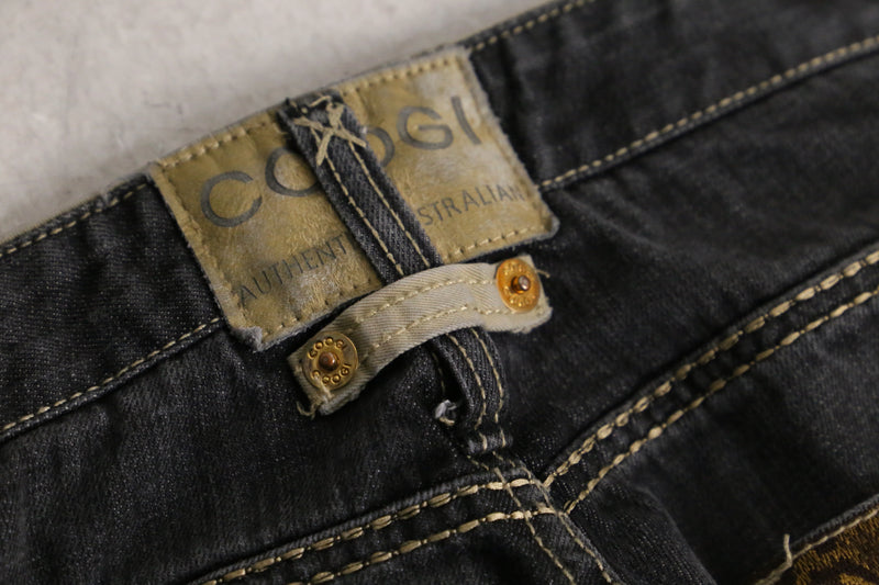 “COOGI” Maria embroidery black buggy denim