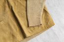 60’s knit × suede switch design V-neck knit