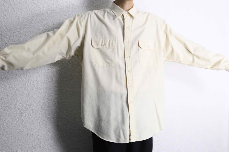 "Polo by RL" ivory flannel workstyle shirt