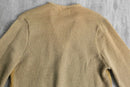 60’s knit × suede switch design V-neck knit