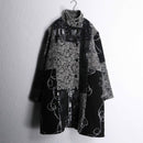 1980-90s mulch textile patchwork jacquard coat