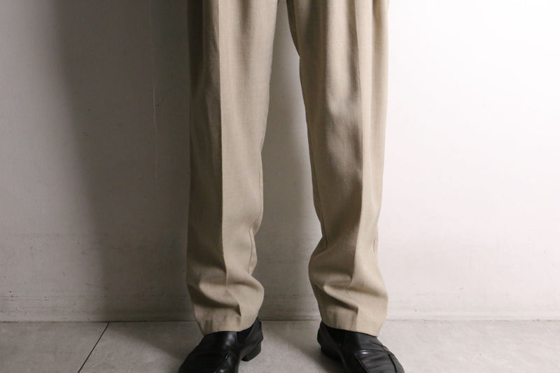 light beige tapered easy slacks