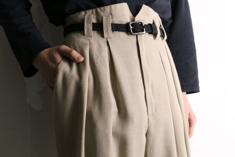 light beige tapered easy slacks