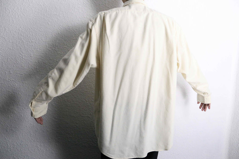 "Polo by RL" ivory flannel workstyle shirt