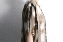 “PRONTI” art stripe pattern open collar S/S shirt