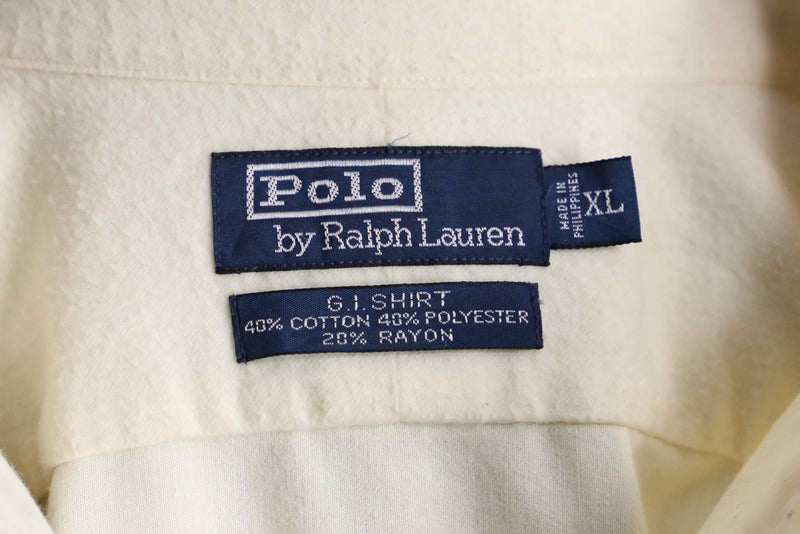 "Polo by RL" ivory flannel workstyle shirt