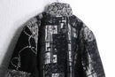 1980-90s mulch textile patchwork jacquard coat