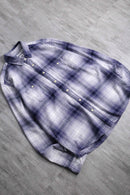 “GAP” purple base ombre check flannel shirt
