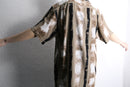 “PRONTI” art stripe pattern open collar S/S shirt