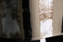 “PRONTI” art stripe pattern open collar S/S shirt