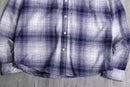 “GAP” purple base ombre check flannel shirt