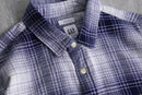 “GAP” purple base ombre check flannel shirt